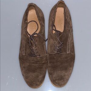 Geox Brown Suede Oxford Shoes